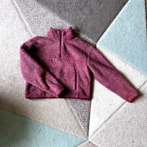 Girlfriend Collective Recycled Half-zip Fleece - Plume XS